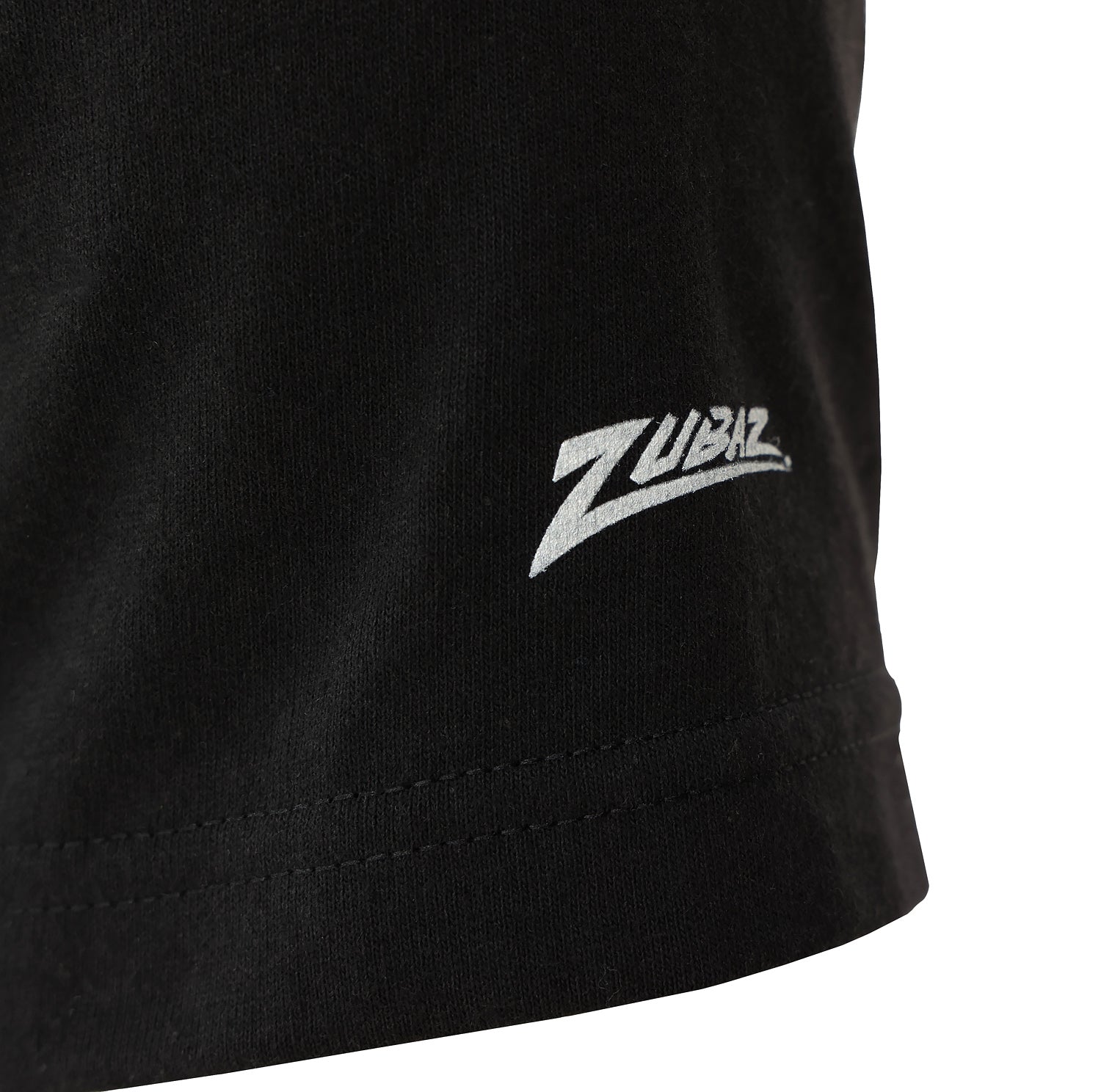 Zubaz NFL Unisex Cotton Heavyweight Short Sleeve T-shirt Black With Grey Tonal Zebra Square Logo for Men and Women, Miami Dol