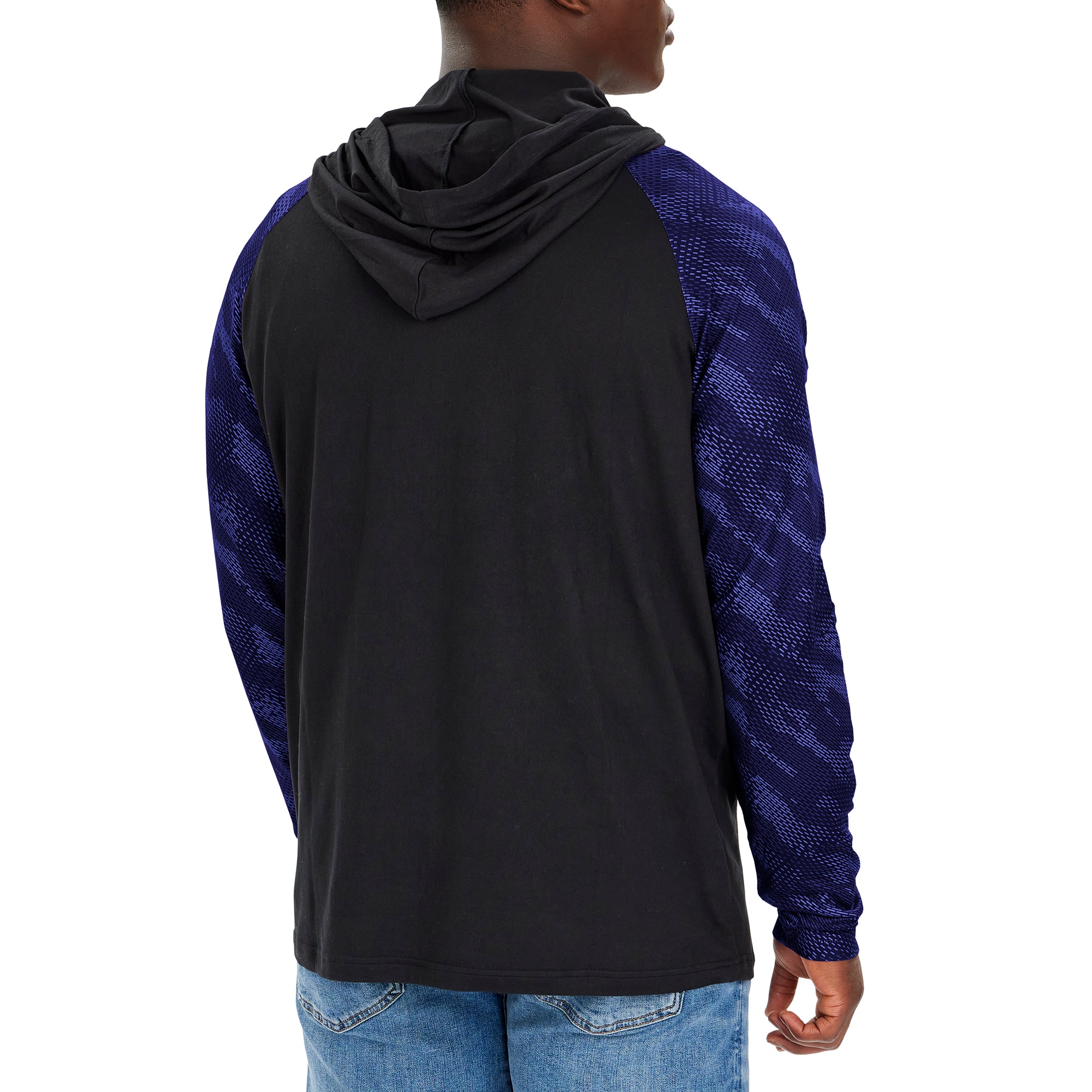 Zubaz NFL Men's Baltimore Ravens Viper Print Pullover Hooded Sweatshirt