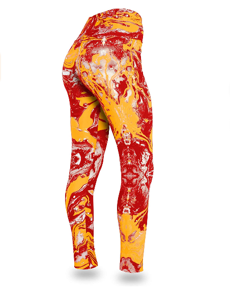 Zubaz NFL Women's Kansas City Chiefs Team Swirl Leggings