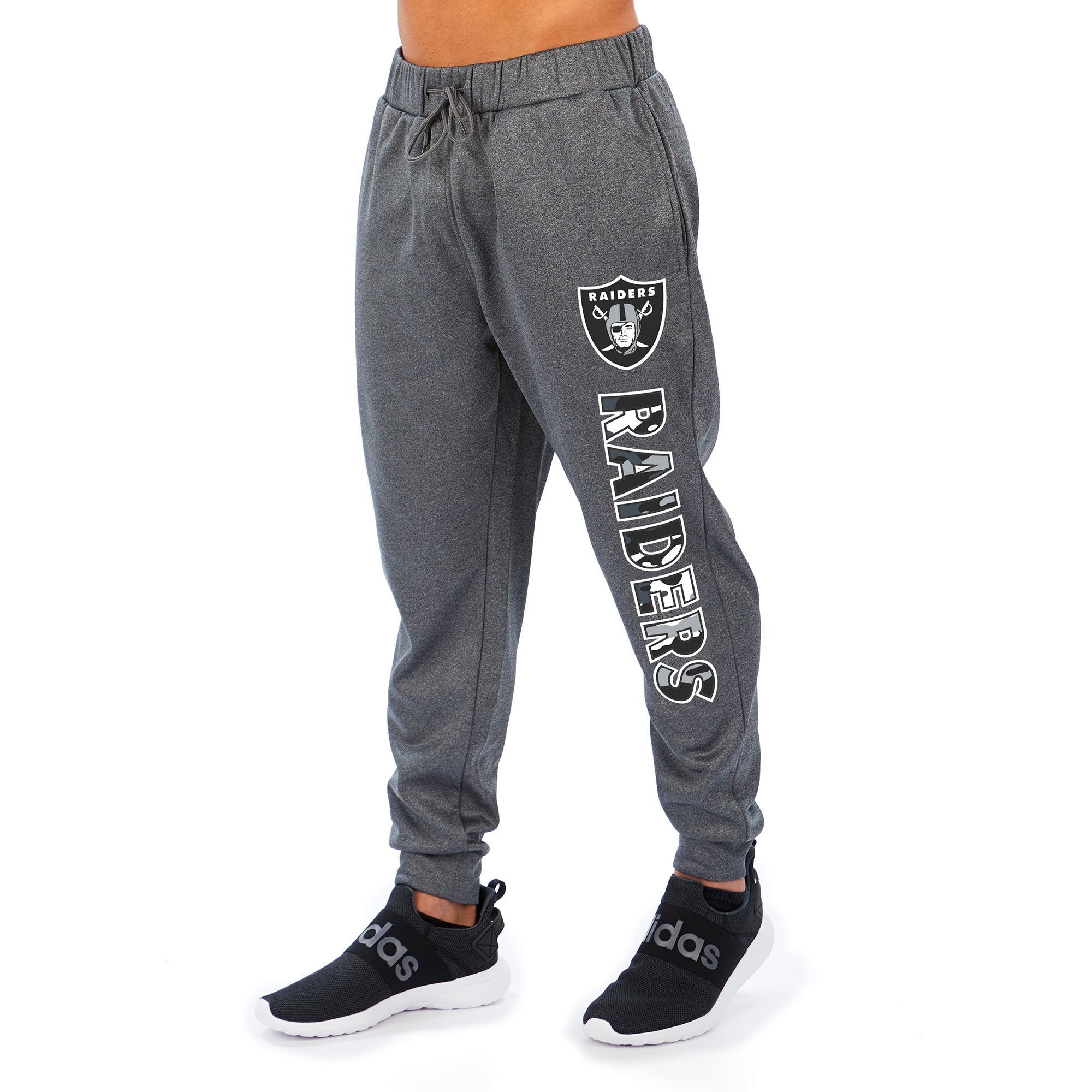 Zubaz NFL Men's Oakland Raiders Gameday Camo Wordmark Jogger Pants