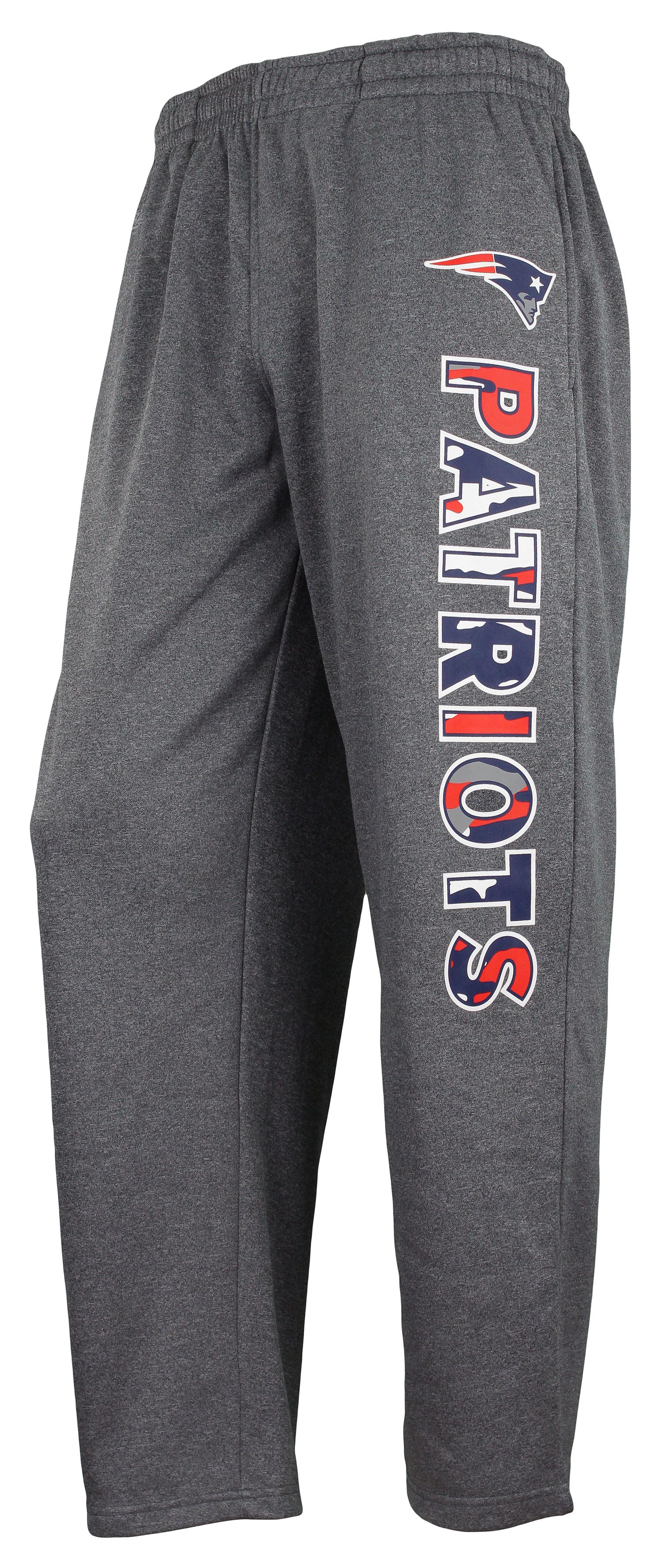 Zubaz NFL Men's New England Patriots Poly Fleece Dark Heather Gray Sweatpants