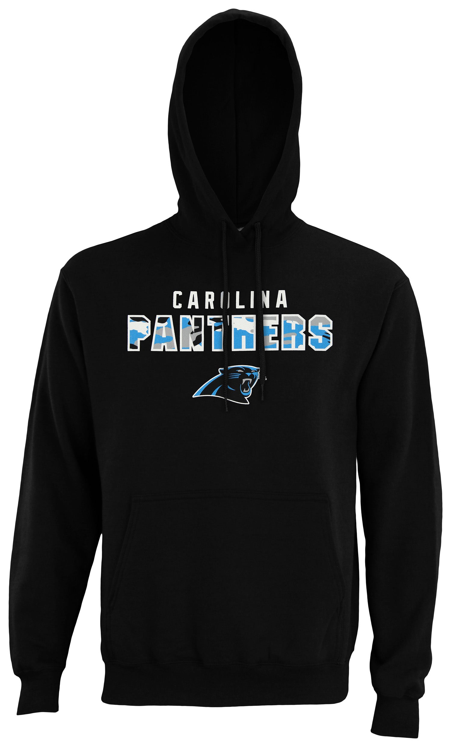 Zubaz NFL Men's Carolina Panthers Camo Block Logo Hoodie