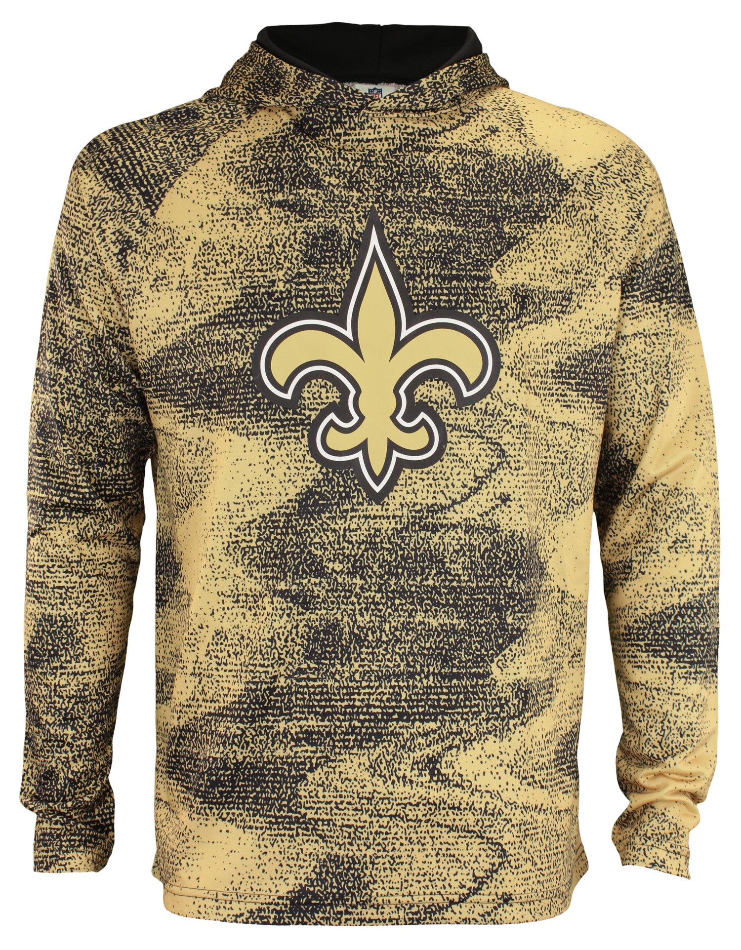 Zubaz NFL New Orleans Saints Men's Static Body Lightweight French Terry Hoodie - Official NFL Saints Zubaz Apparel (1 of 2)