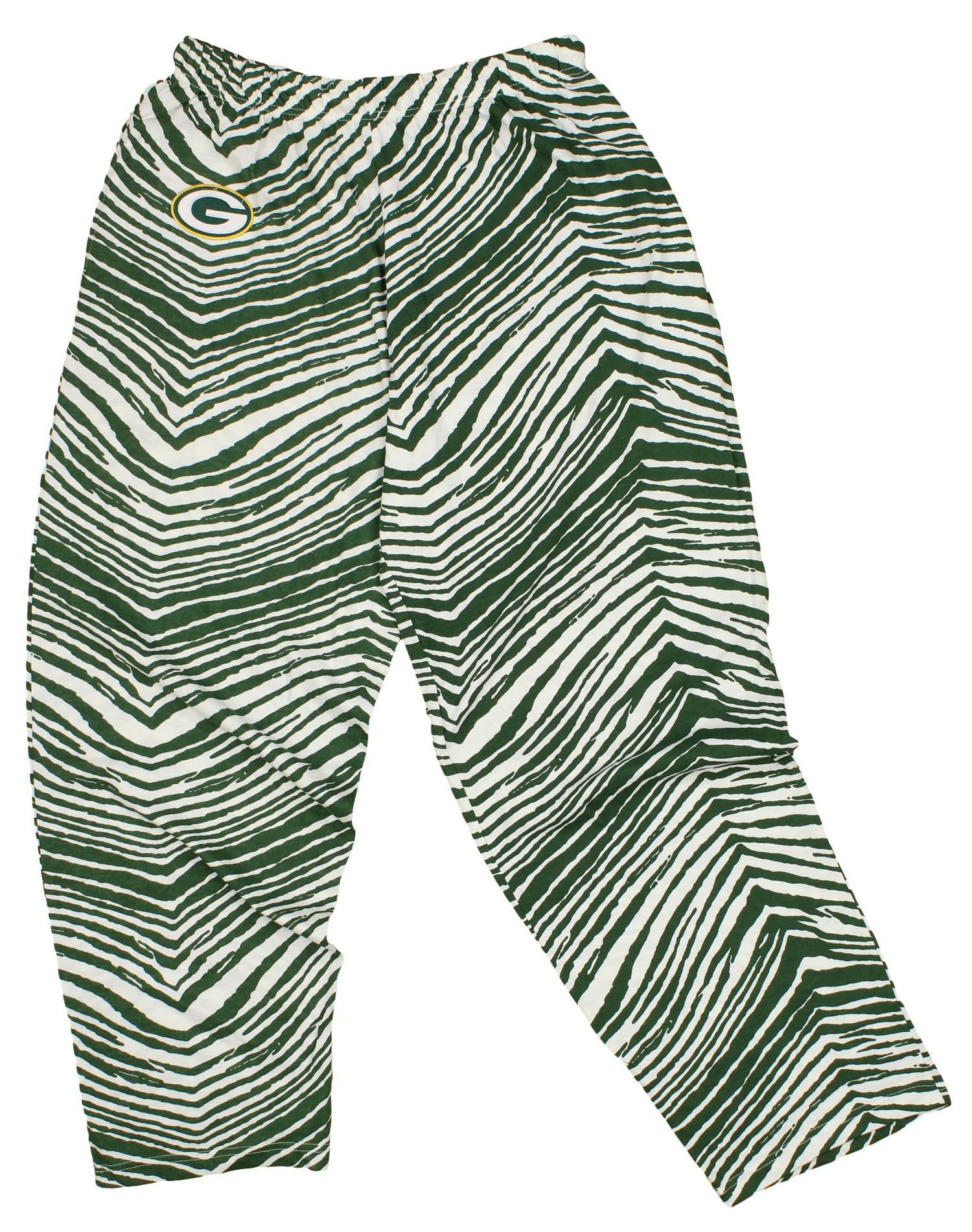Zubaz NFL Men's Green Bay Packers Single Line Zebra Print Team Pants
