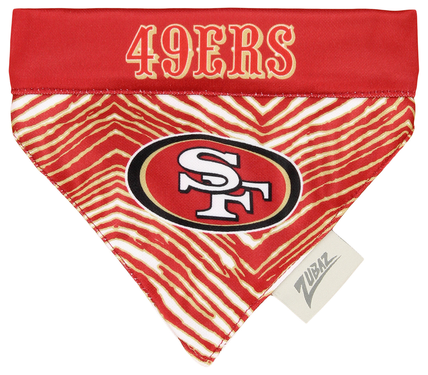 Zubaz X Pets First NFL San Francisco 49ers Reversible Bandana For Dogs & Cats - Official NFL 49ers Zubaz Apparel (1 of 5)
