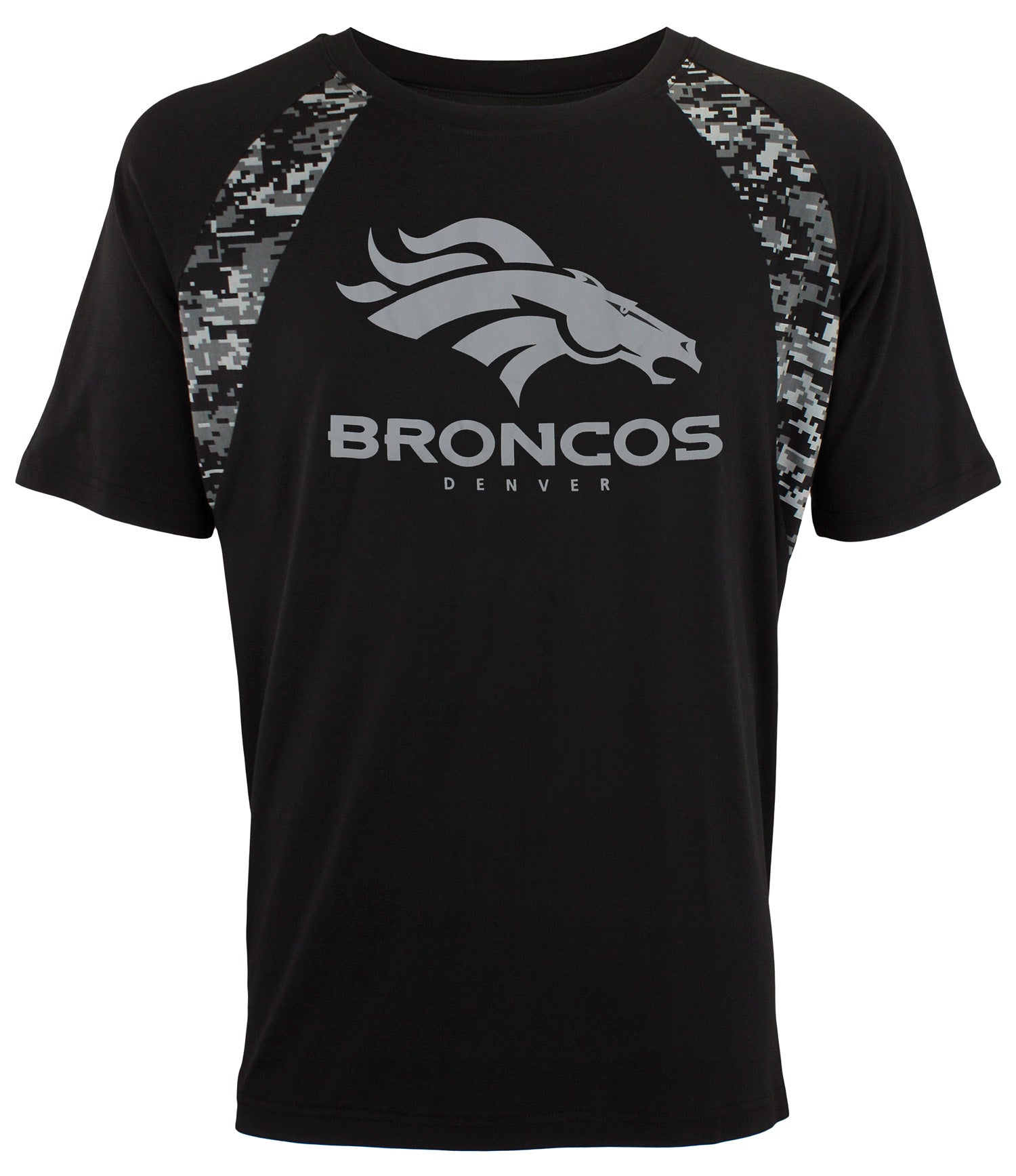 Zubaz NFL Football Men's Denver Broncos Digi Tonal Camo Raglan T-Shirt