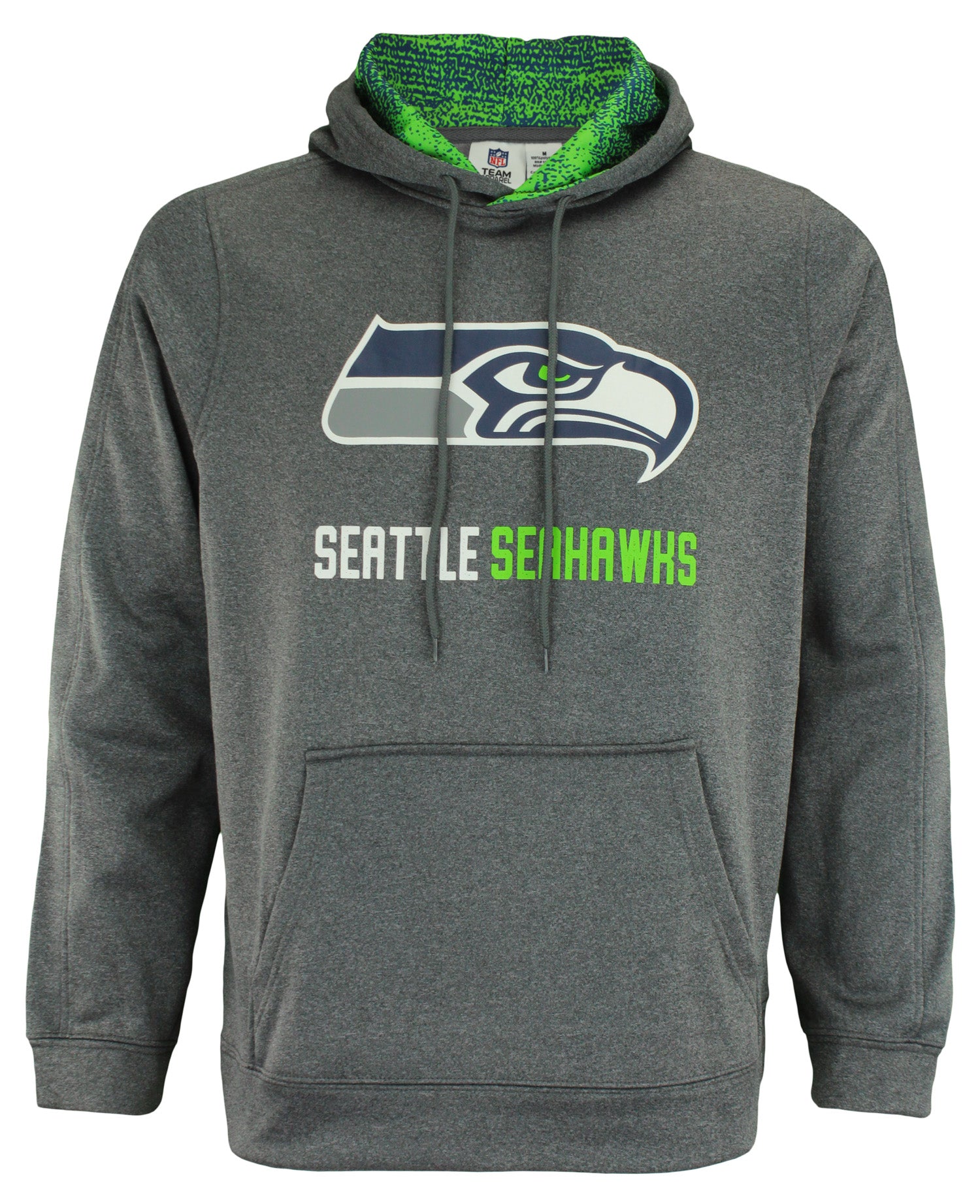 Zubaz NFL Seattle Seahawks Men's Heather Grey Performance Fleece Hoodie