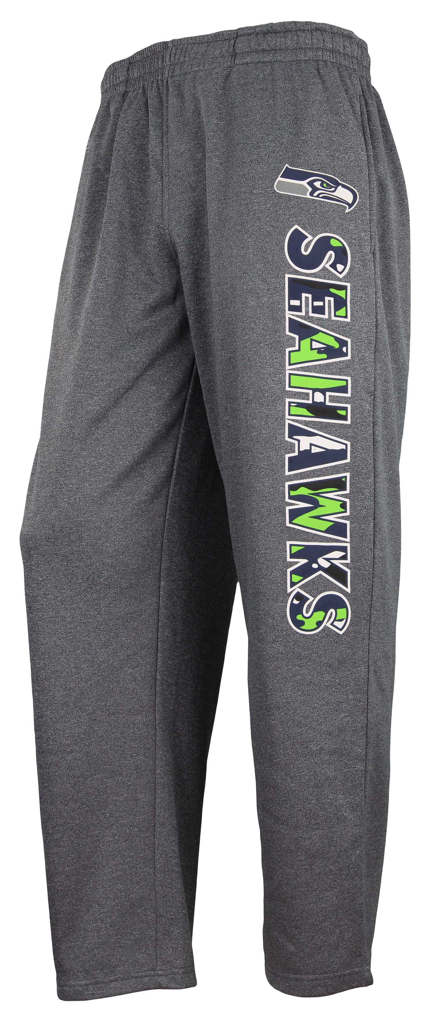 Zubaz NFL Men's Seattle Seahawks Poly Fleece Dark Heather Gray Sweatpants