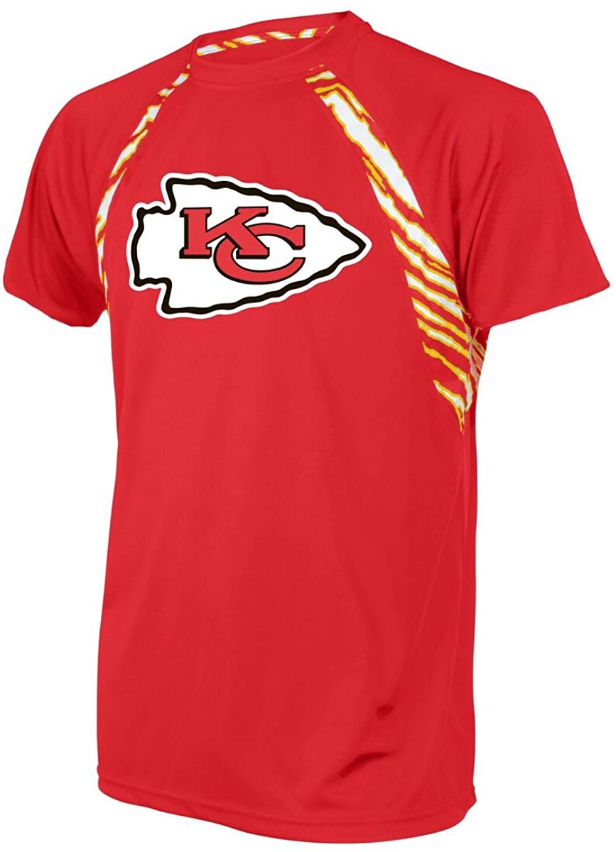 Zubaz NFL Football Men's Kansas City Chiefs Zebra Accent T-Shirt