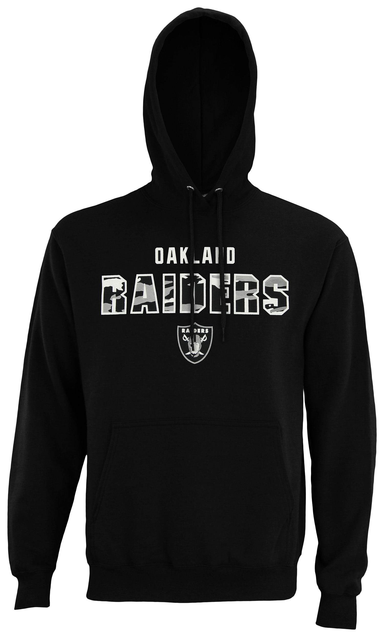 Zubaz NFL Men's Oakland Raiders Camo Block Logo Hoodie
