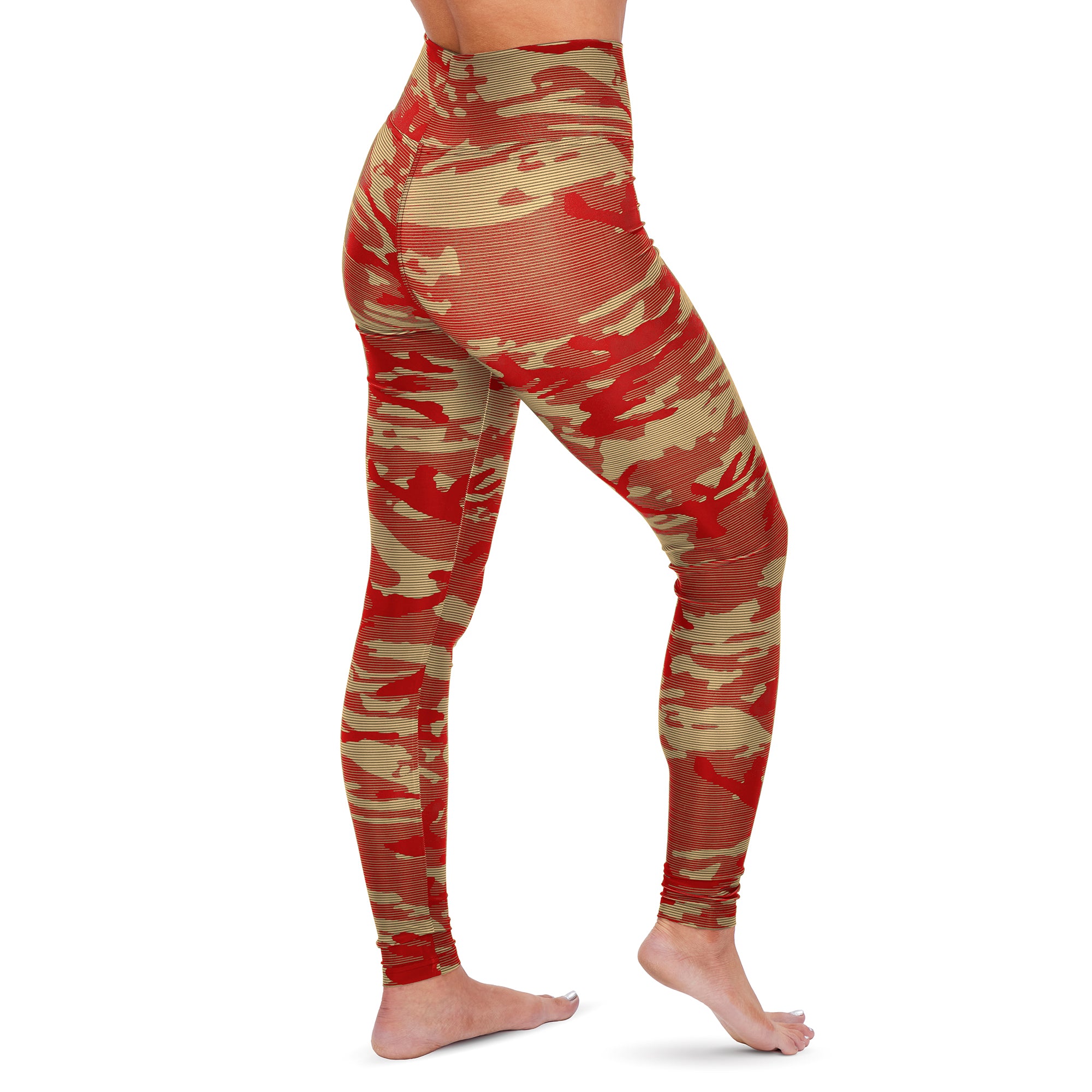 Zubaz NFL San Francisco 49ers Women's Camo and Lines Legging in Team Colors