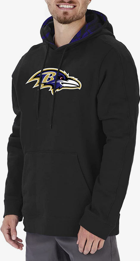 Zubaz Baltimore Ravens NFL Men s Team Color Hoodie with Team Camo Line