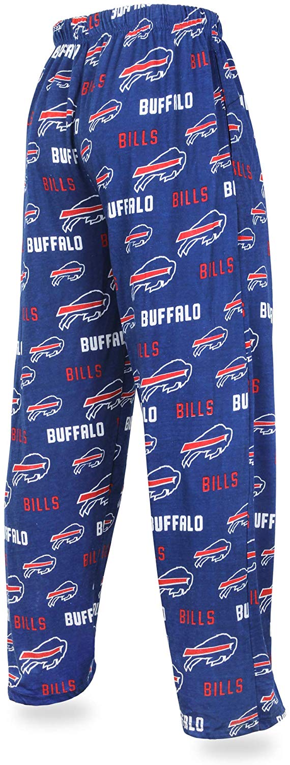 Zubaz NFL Football Men's Buffalo Bills Print Logo Comfy Pants w/Wordmark