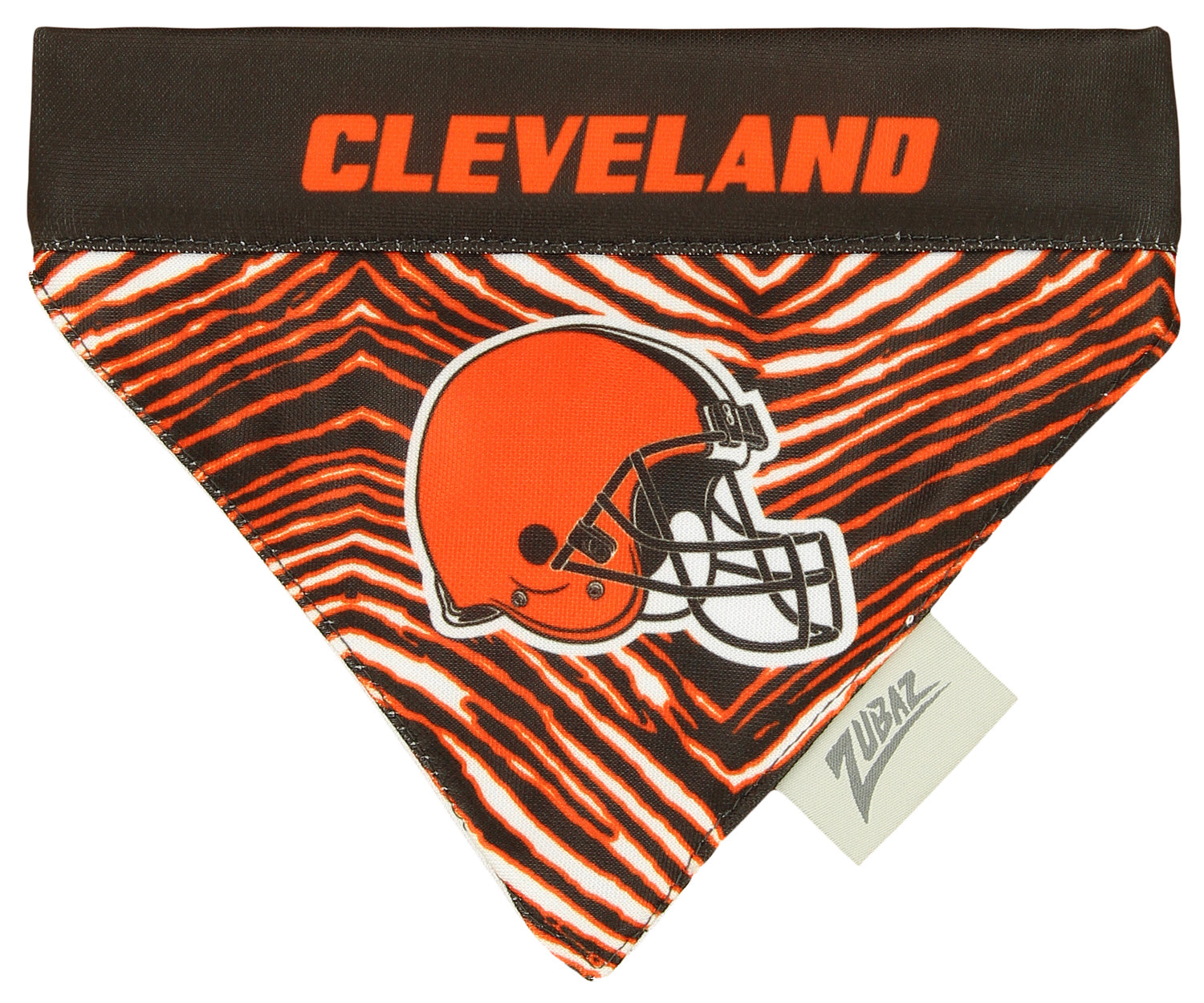 Zubaz X Pets First NFL Cleveland Browns Reversible Bandana For Dogs & Cats - Official NFL Browns Zubaz Apparel (1 of 5)