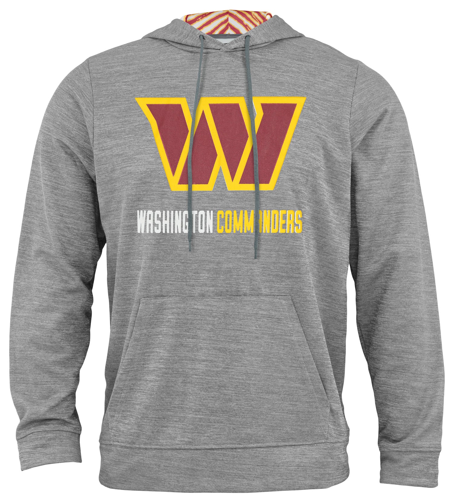 Zubaz NFL Men's Grey Team Name & Logo Zebra Hoodie Washington Commanders - Official NFL Commanders Zubaz Apparel (1 of 3)