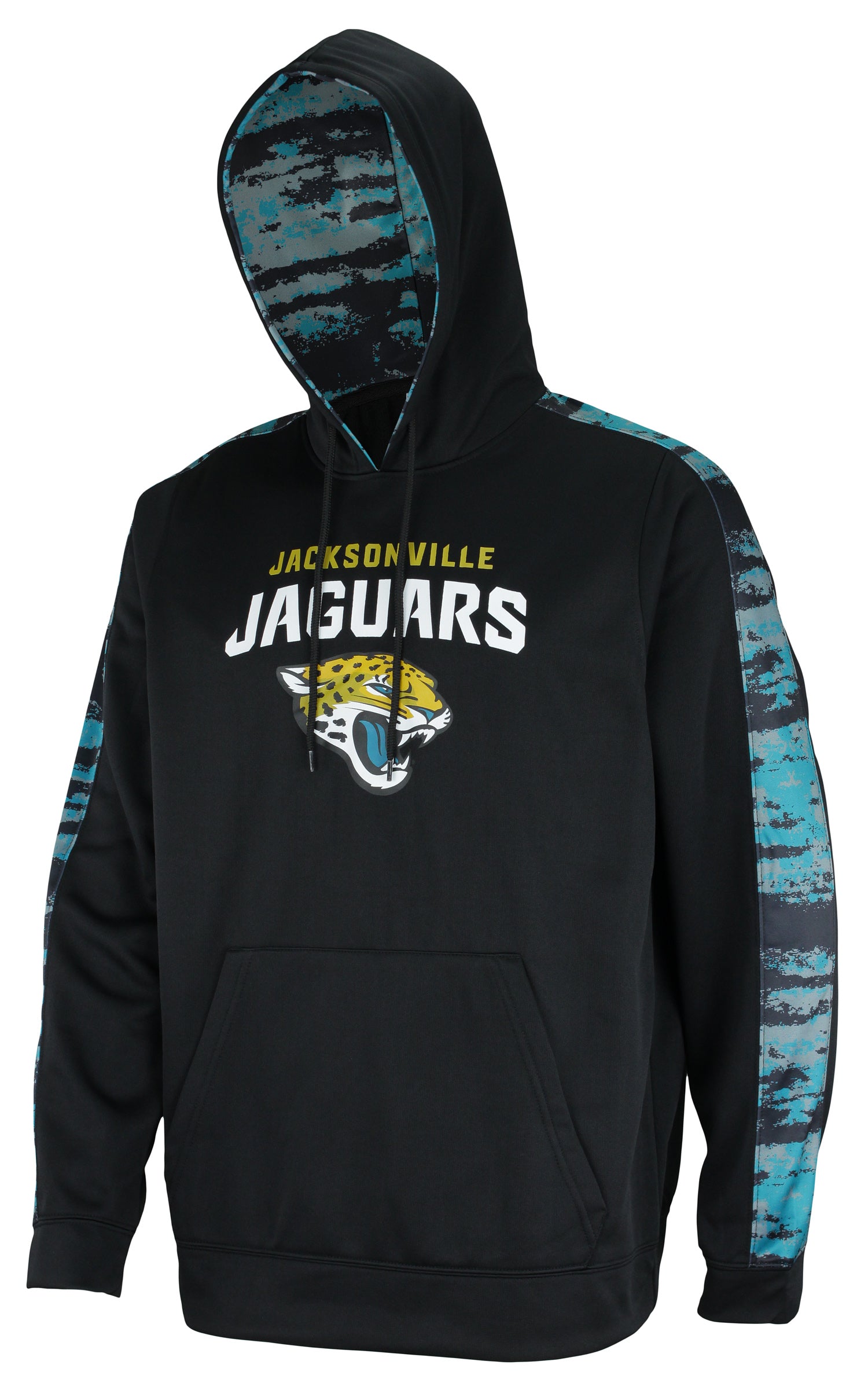 Zubaz NFL Men's Jacksonville Jaguars Performance Hoodie w/ Oxide Sleeves