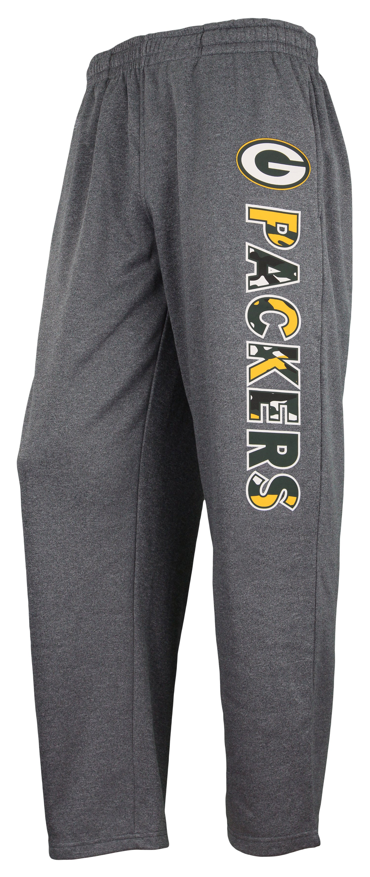 Zubaz NFL Men's Green Bay Packers Poly Fleece Dark Heather Gray Sweatpants