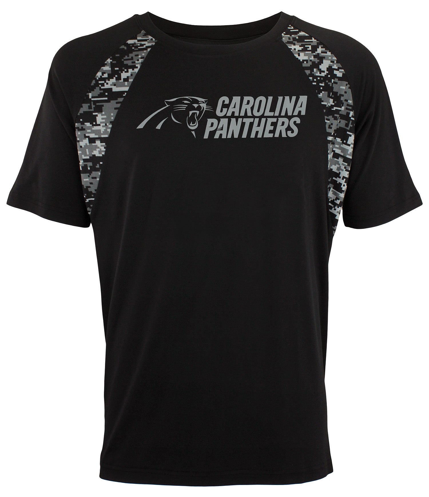 Zubaz NFL Football Men's Carolina Panthers Digi Tonal Camo Raglan T-Shirt