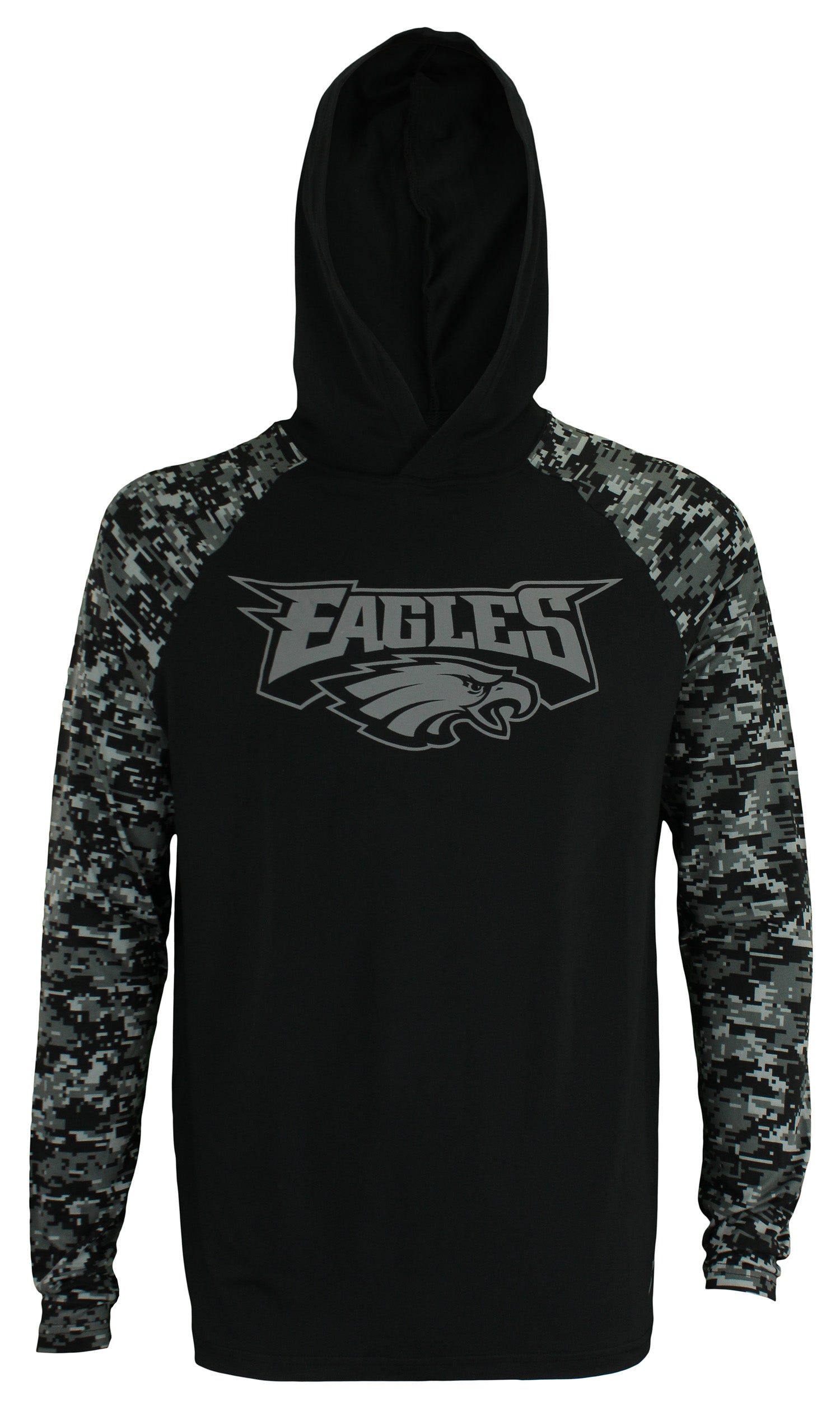 Zubaz Men's NFL Philadelphia Eagles Solid Body Digital Camo Hoodie