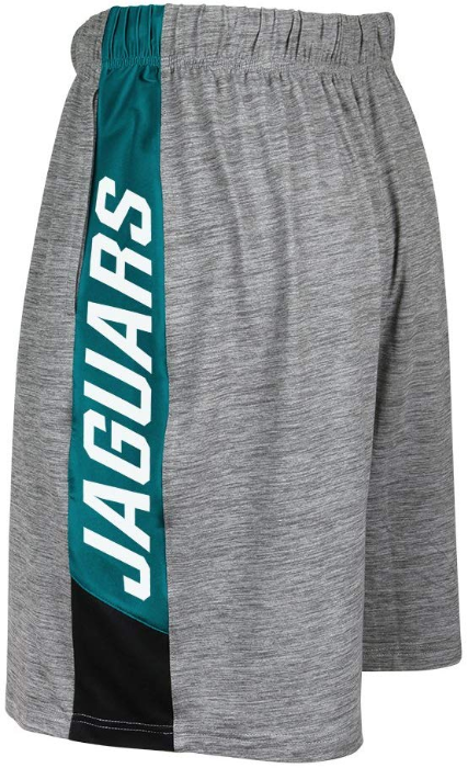 Zubaz NFL Football Men's Jacksonville Jaguars Tonal Gray Space Dye W/Solid Stripe Shorts