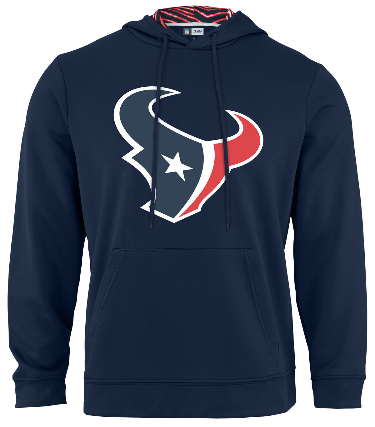 Zubaz NFL Men's Houston Texans Team Color Primary Logo With Zebra Hood Liner - Official NFL Texans Zubaz Apparel (1 of 2)