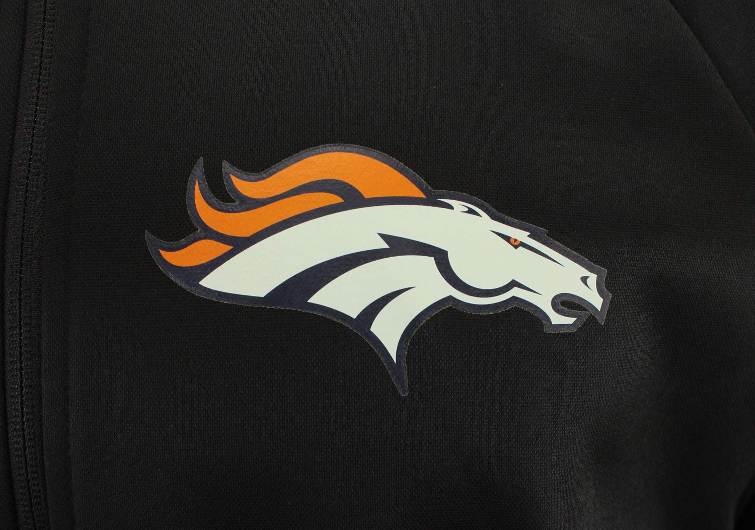 Zubaz NFL Denver Broncos Men's Heavyweight Full Zip Performance Fleece Hoodie
