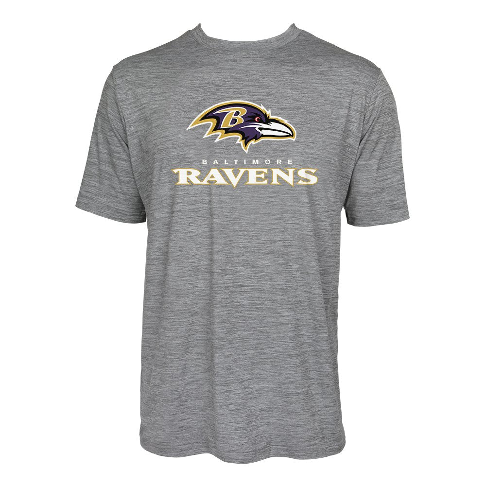 Zubaz NFL Men's Baltimore Ravens Team Name and Logo Wordmark Tee