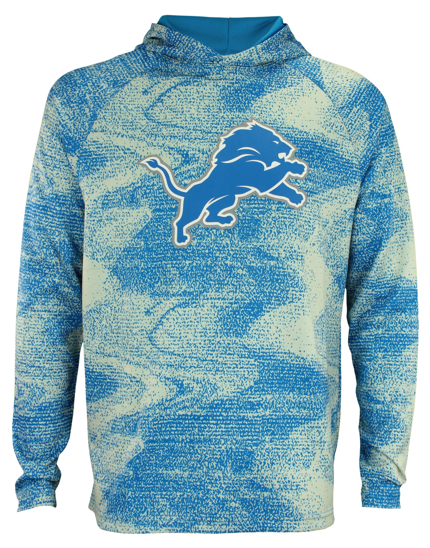Zubaz NFL Detroit Lions Men's Static Body Lightweight French Terry Hoodie