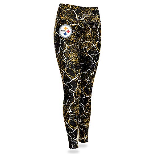 Zubaz NFL Women's Pittsburgh Steelers Marble Leggings - Official NFL Steelers Zubaz Apparel (3 of 3)