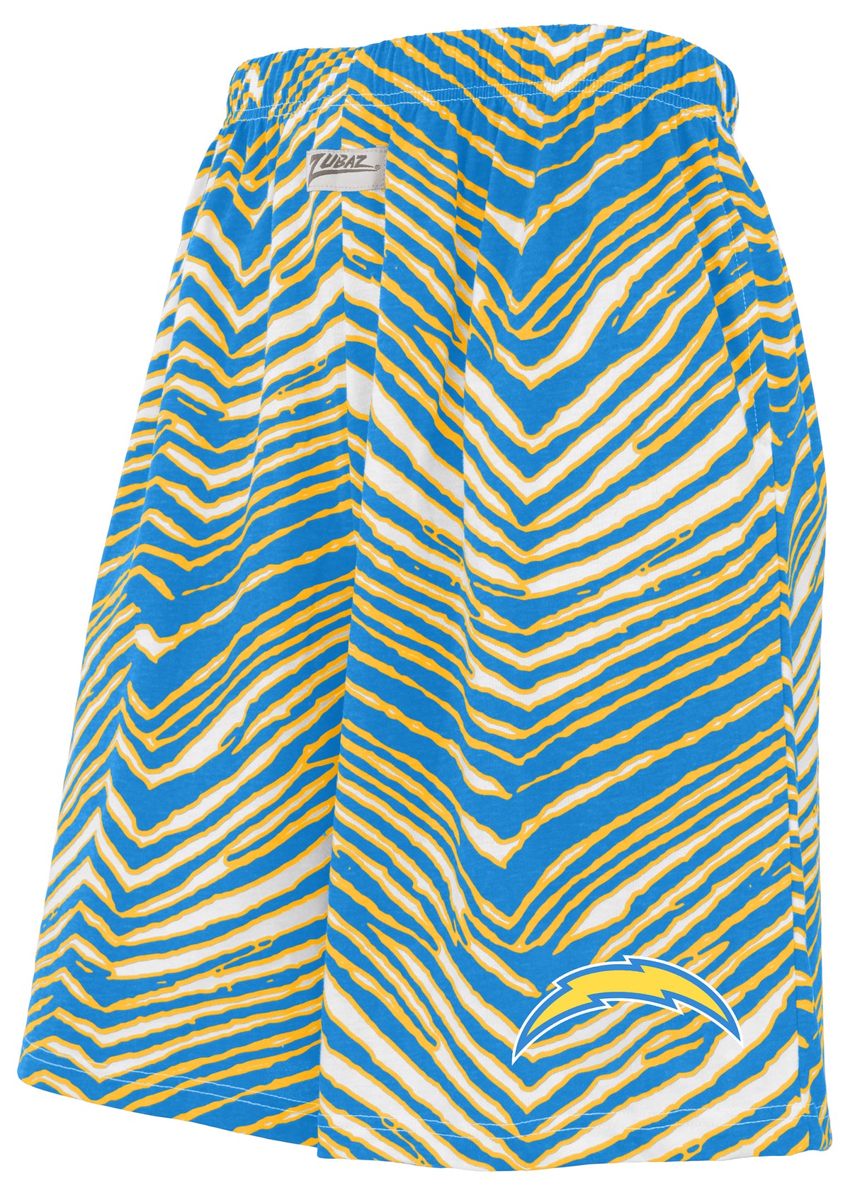 Zubaz NFL Adult Unisex Z88 Zebra Short for Men and Women, Los Angeles Chargers - Official NFL Chargers Zubaz Apparel (1 of 2)
