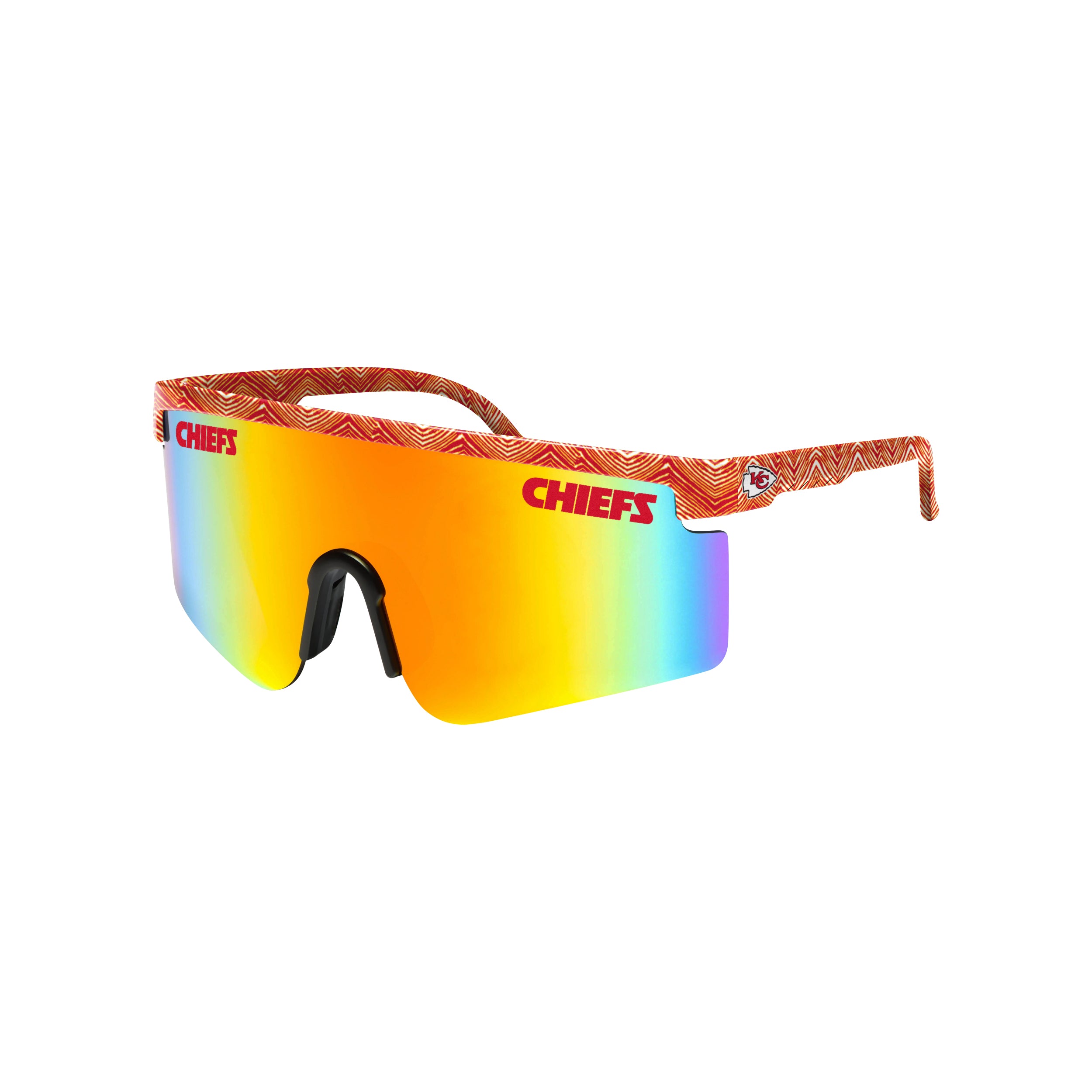 FOCO X Zubaz NFL Collab 90s Retro Swag Sunglasses, Kansas City Chiefs - Official NFL Chiefs Zubaz Apparel (1 of 2)