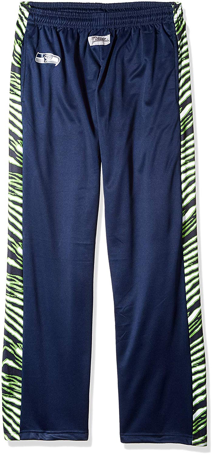 Zubaz NFL Men's Seattle Seahawks Zebra Accent NFL Stadium Pants