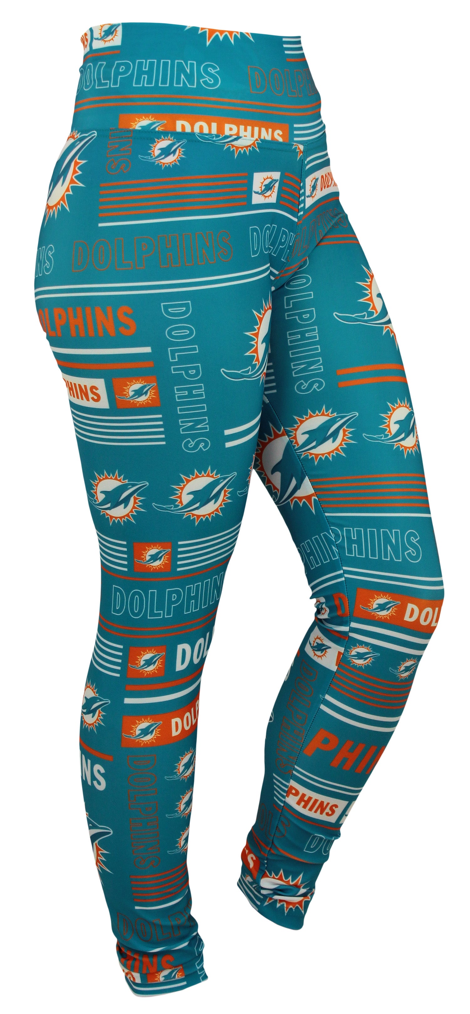 Zubaz NFL Miami Dolphins Women's Team Column Leggings - Official NFL Dolphins Zubaz Apparel (1 of 2)