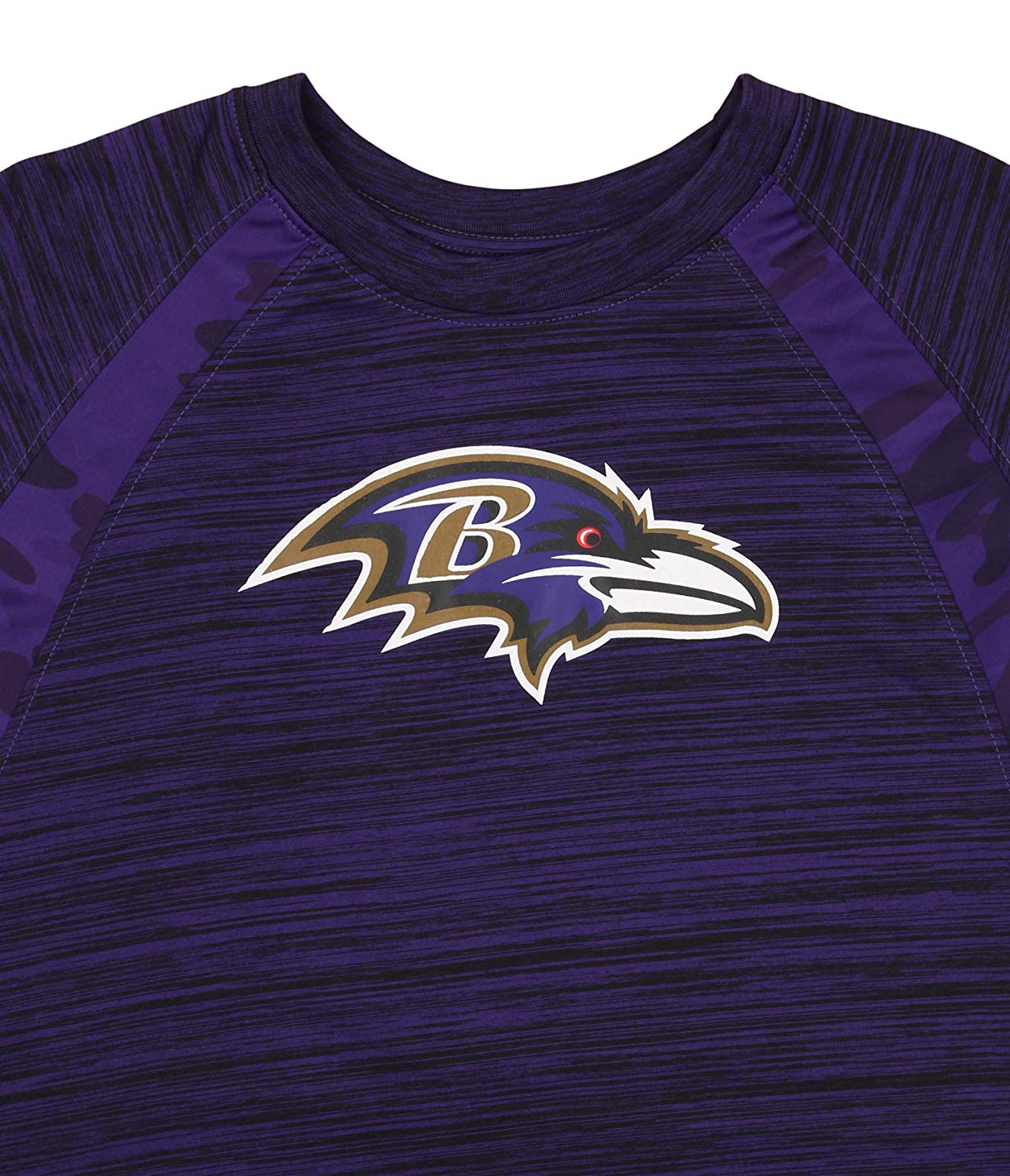 Zubaz NFL Men's Baltimore Ravens Tonal Camo Raglan T-Shirt