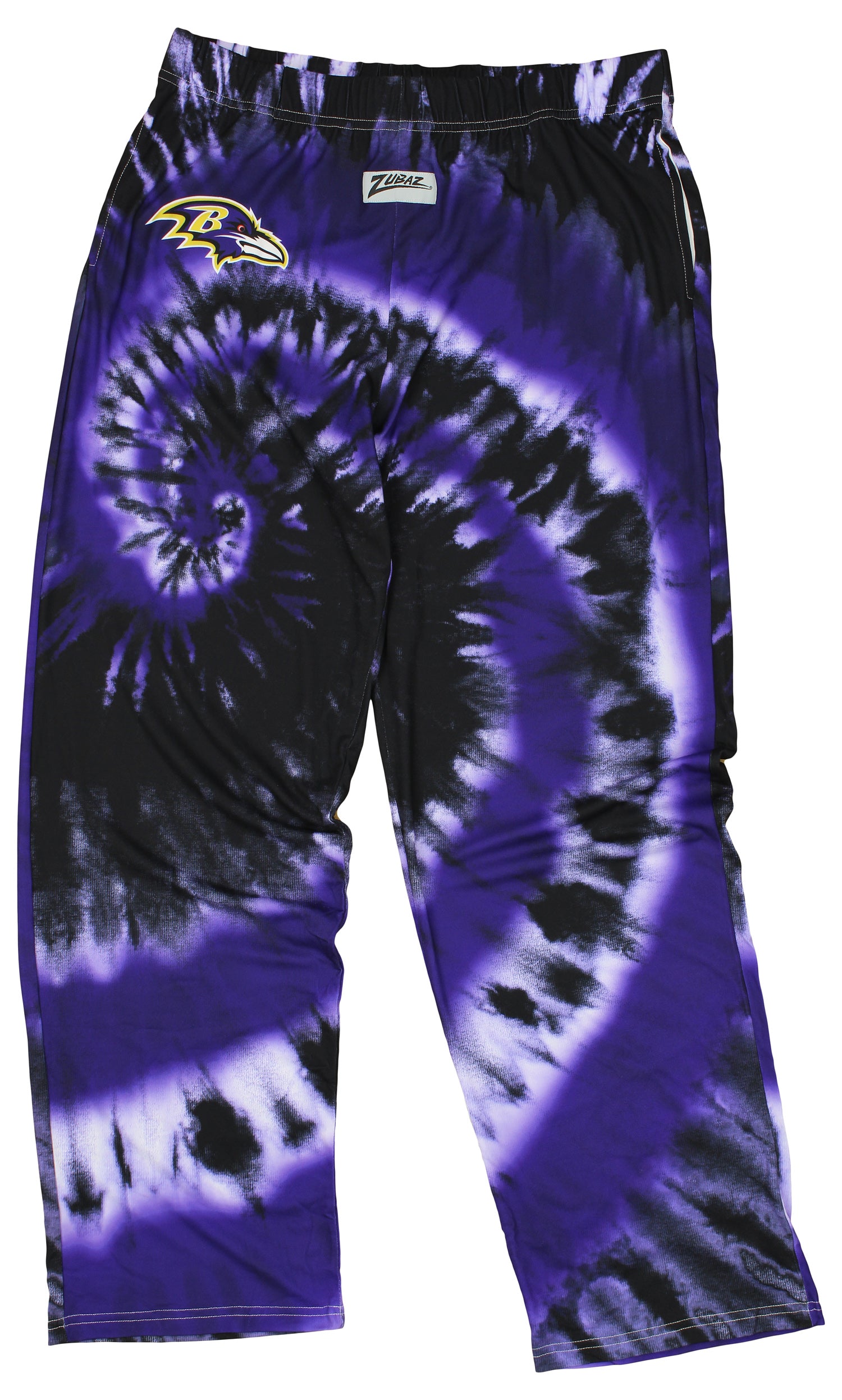Zubaz Men's NFL Baltimore Ravens Team Color Tie Dye Pants