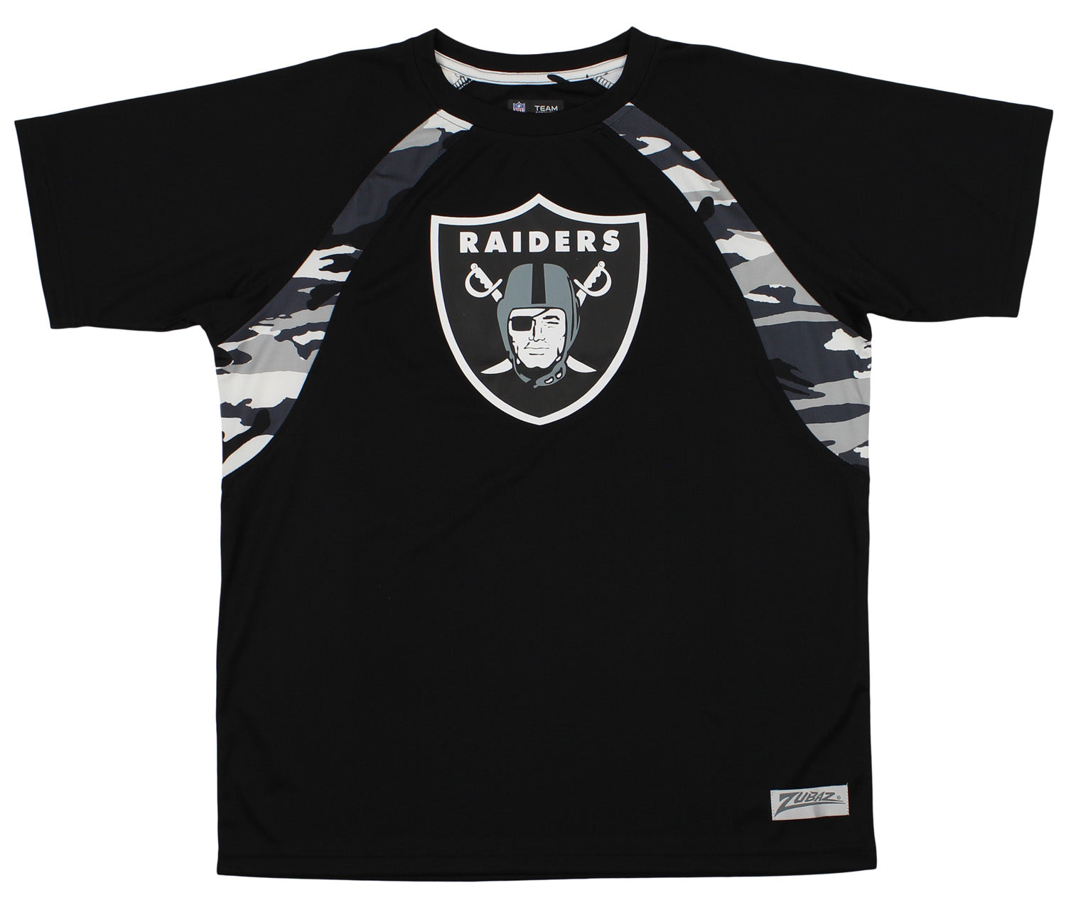 Zubaz NFL Men's Oakland Raiders Camo Solid T-Shirt