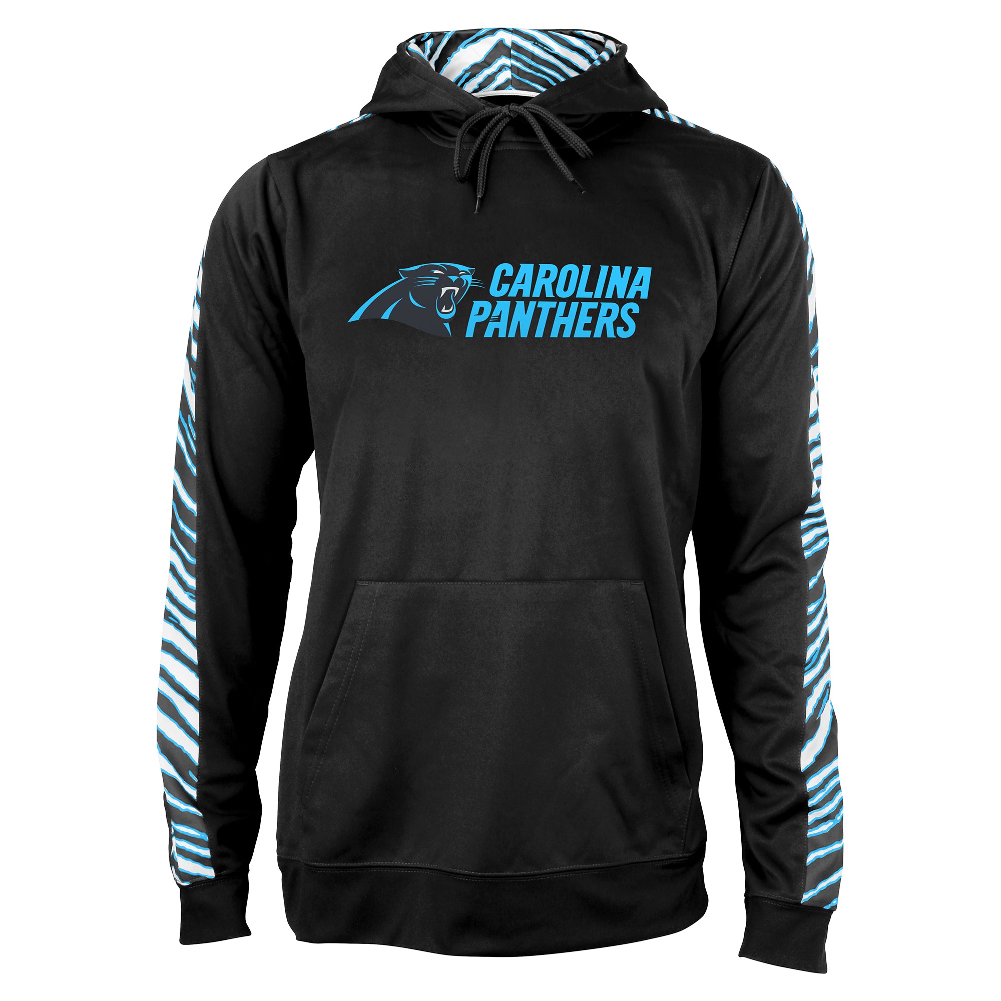 Zubaz Men's NFL Carolina Panthers Pullover Hoodie With Zebra Accents