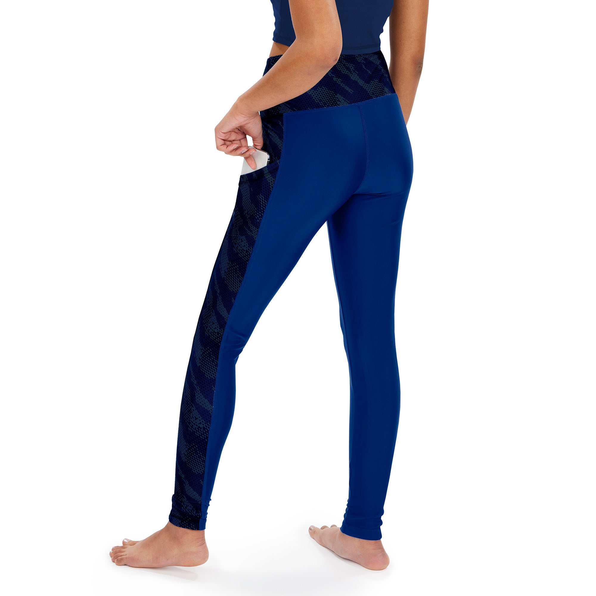 Zubaz NFL BUFFALO BILLS SOLID ROYAL BLUE ELEVATED LEGGING W/ POCKETS & TONAL BLUE VIPER DETAIL XL