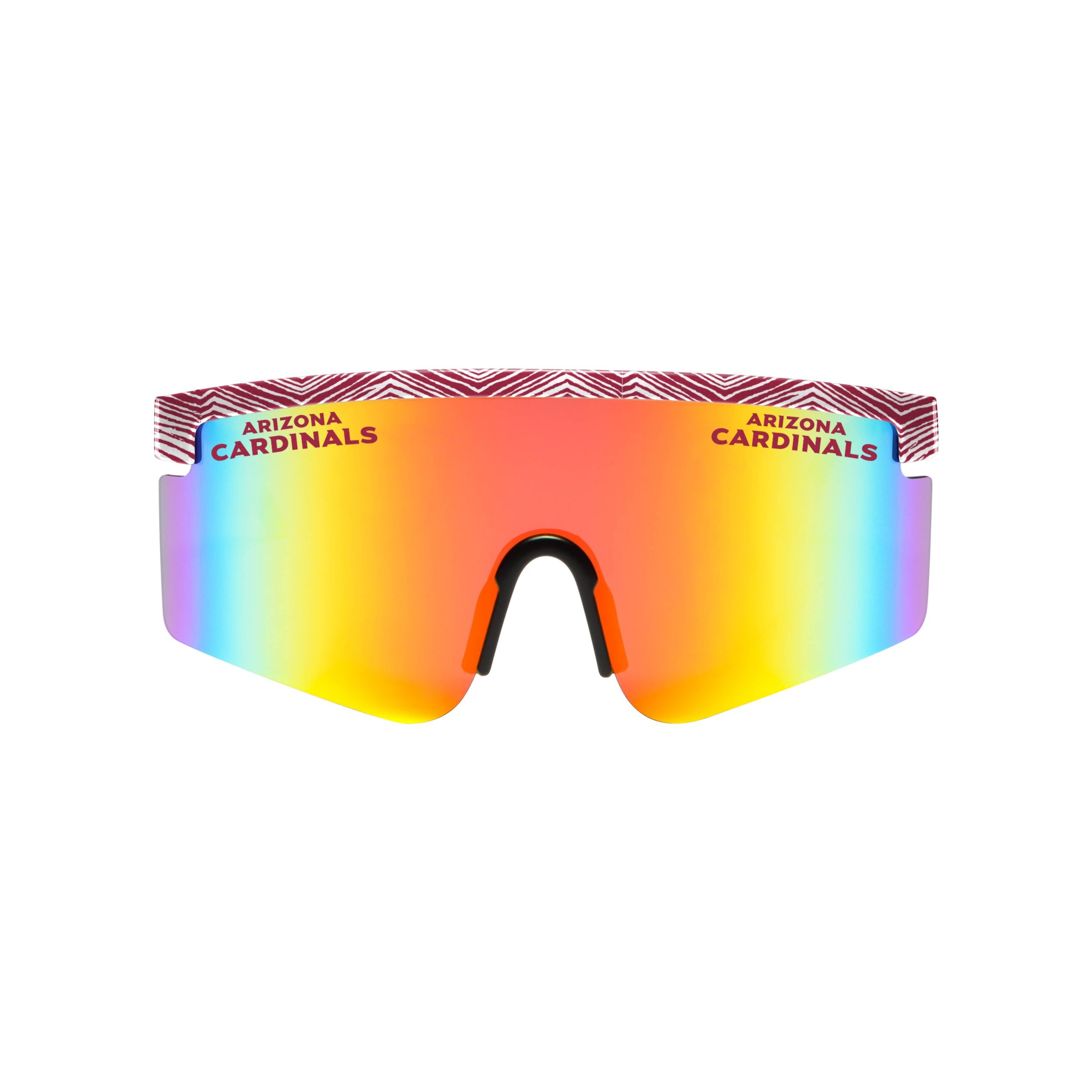 FOCO X Zubaz NFL Collab 90s Retro Swag Sunglasses, Arizona Cardinals