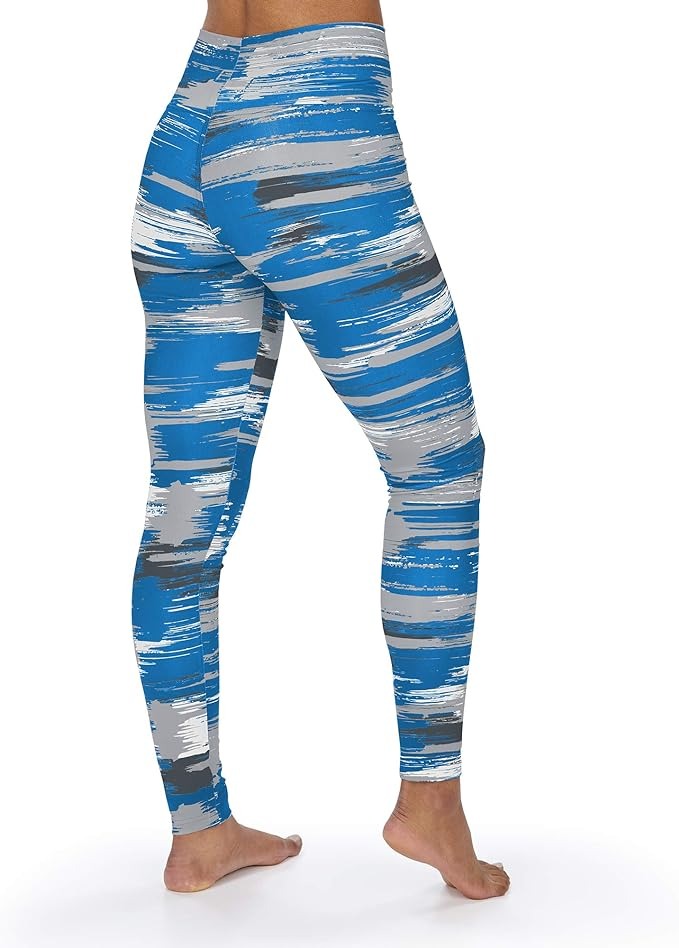 Zubaz NFL DETROIT LIONS TEAM COLOR BRUSHED PAINT LEGGING XS