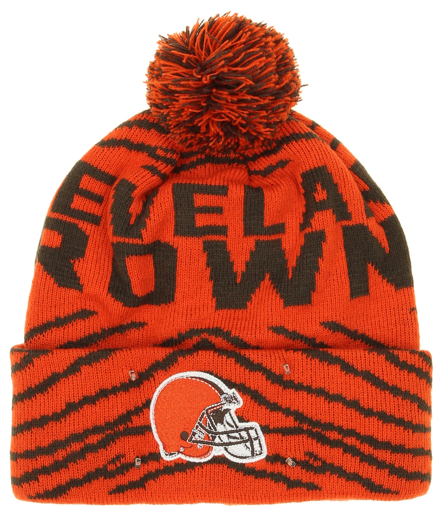 FOCO X Zubaz NFL Collab 3 Pack Glove Scarf & Hat Outdoor Winter Set, Cleveland Browns