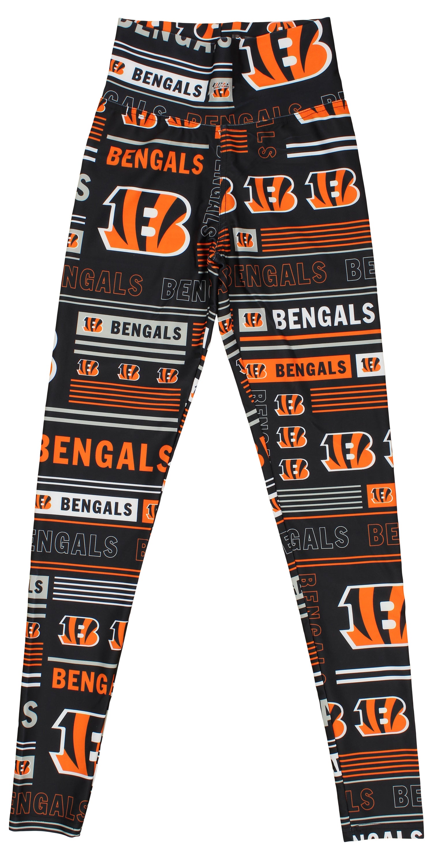 Zubaz NFL CINCINNATI BENGALS TEAM COLOR COLUMN LEGGING XL - Official NFL Bengals Zubaz Apparel