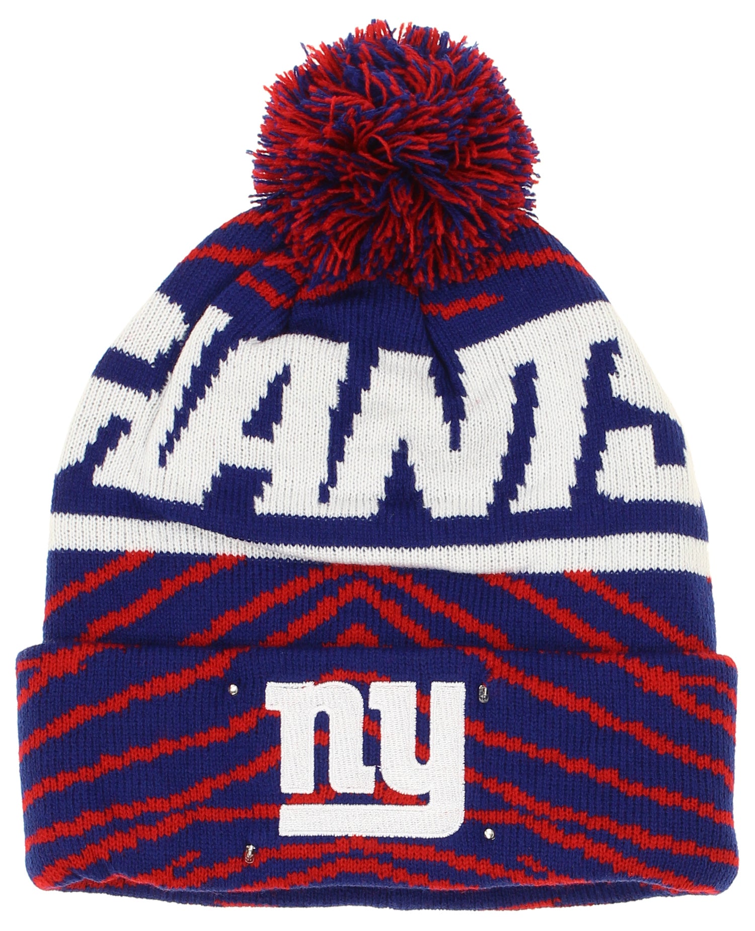 FOCO X Zubaz NFL Collab 3 Pack Glove Scarf & Hat Outdoor Winter Set, New York Giants - Official NFL Giants Zubaz Apparel (4 o