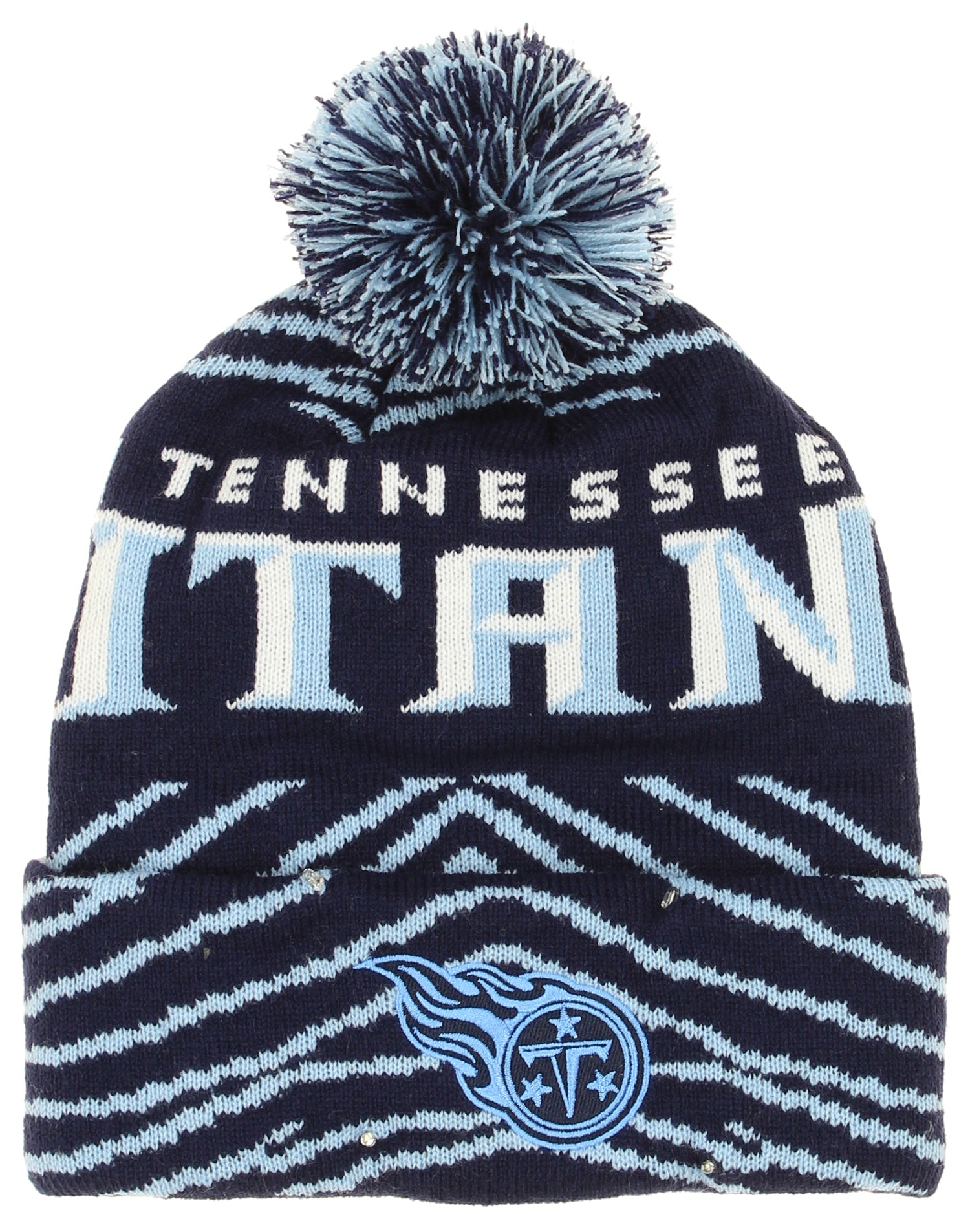 FOCO X Zubaz NFL Collab 3 Pack Glove Scarf & Hat Outdoor Winter Set, Tennessee Titans
