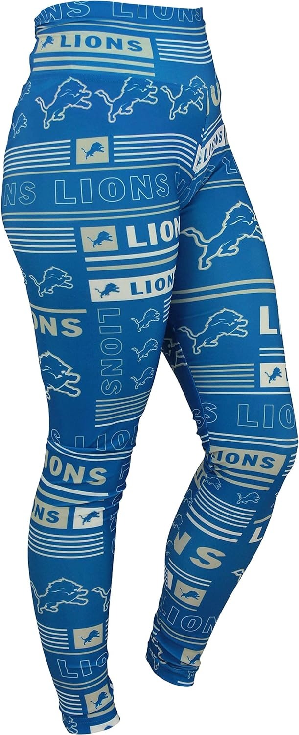 Zubaz NFL DETROIT LIONS TEAM COLOR COLUMN LEGGING XS