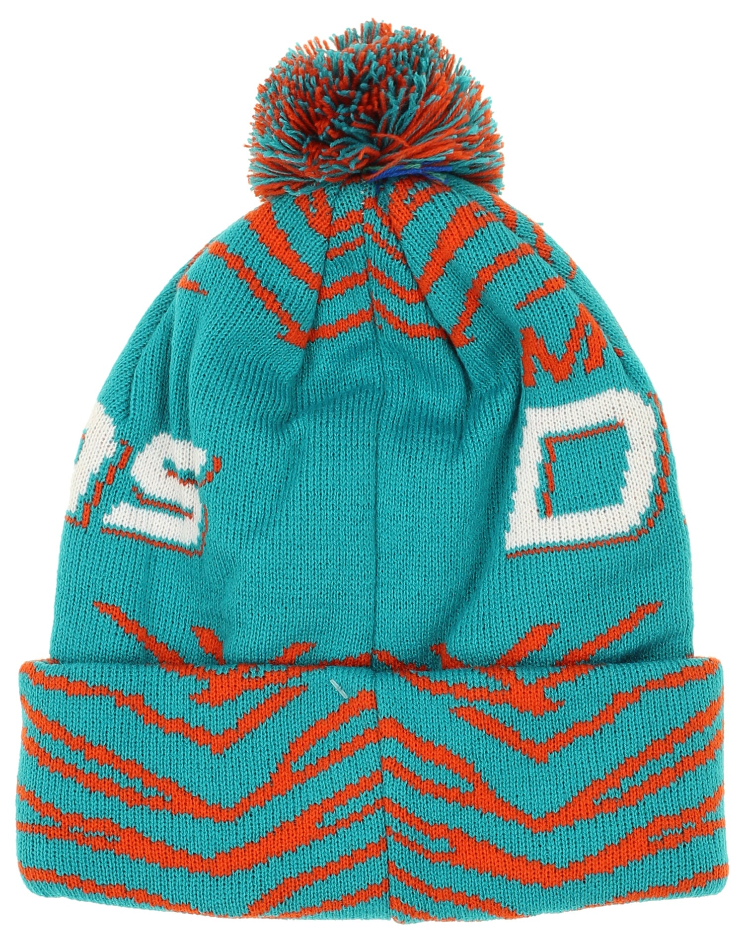 FOCO X Zubaz NFL Collab 3 Pack Glove Scarf & Hat Outdoor Winter Set, Miami Dolphins - Official NFL Dolphins Zubaz Apparel (5