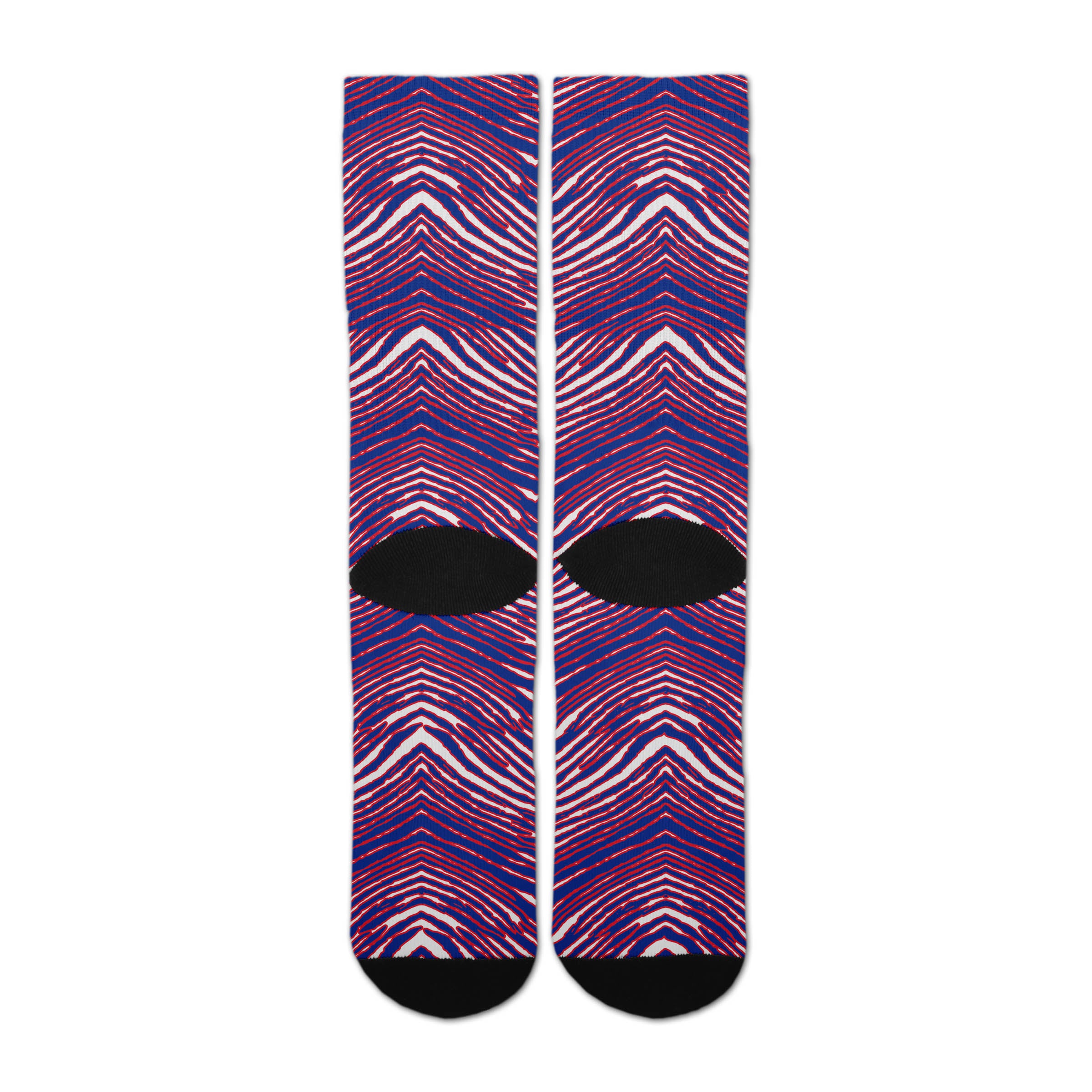 Zubaz By For Bare Feet NFL Zubified Adult and Youth Dress Socks, Buffalo Bills, Large