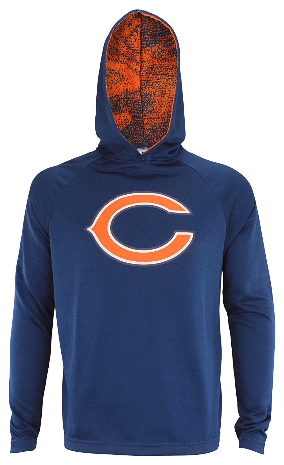 Zubaz NFL Chicago Bears Men's Lightweight Performance French Terry Hoodie