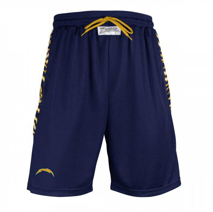 Zubaz NFL Men's Los Angeles Chargers Team Logo Active Zebra Shorts