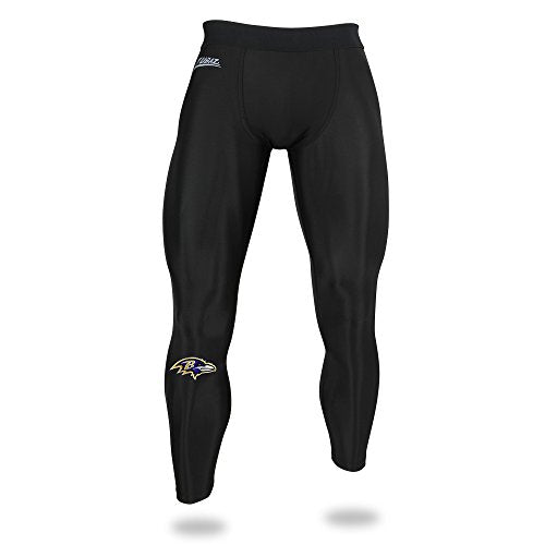 Zubaz NFL Men's Baltimore Ravens Active Performance Compression Leggings